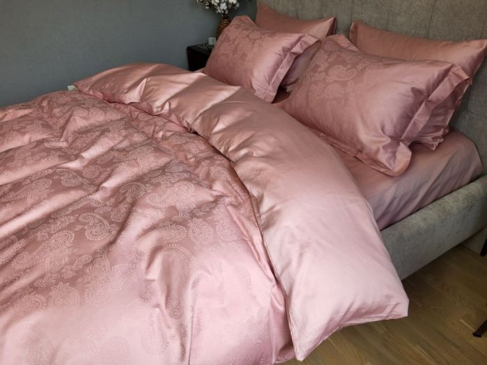 Сатин JACQUARD, PAISLEY POWDER (Полуторний)