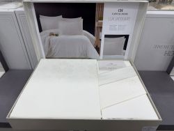 Двоспальний Євро комплект Capital Home Cream Жаккард люкс
