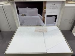 Двоспальний Євро комплект Capital Home White Жаккард люкс