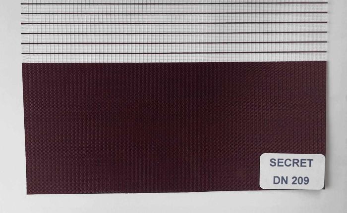 Рулонна штора Secret DN день-ніч закритого типу П-подібна Бордовий