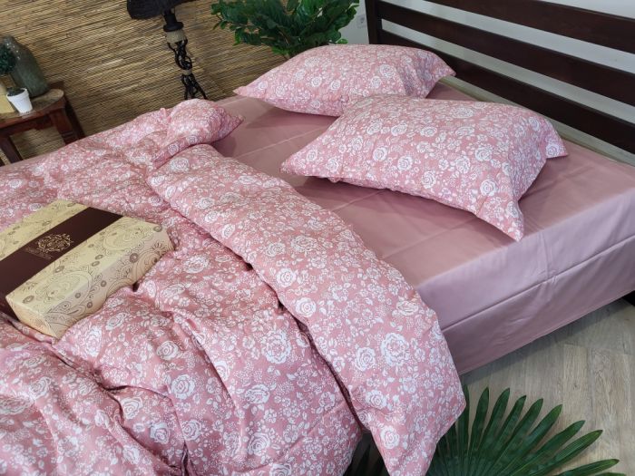 Сатин PREMIUM, MUSCAT ROSE підк. Цільн. (Полуторний)