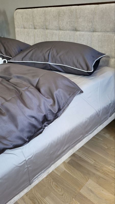 Сатин однотонний №240+№251, з кантом (Полуторний)