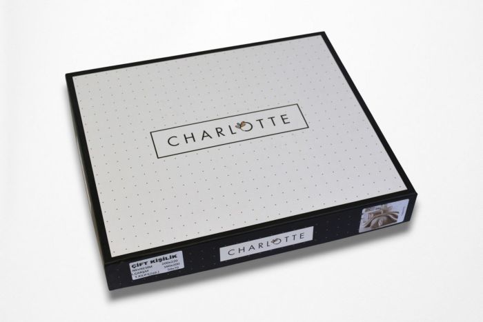 Двоспальний Євро комплект Charlotte Antracite Сатин-Stripe / простирадло на резинці 180x200см