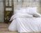 Двоспальний Євро комплект Charlotte Beyaz Сатин-Stripe / простирадло на резинці 180x200см