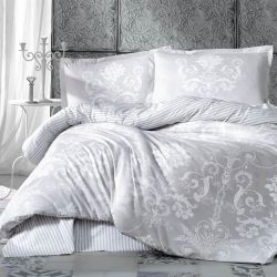 Двоспальний Євро комплект Clasy Alone V1 Gri Ранфорс
