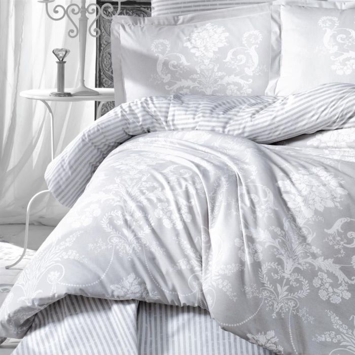 Двоспальний Євро комплект Clasy Alone V1 Gri Ранфорс