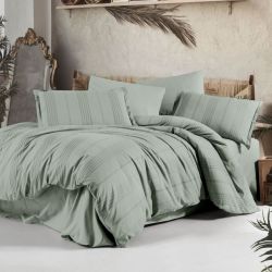 Двоспальний Євро комплект Clasy Arakis V8 Ada Cayi Ранфорс Жаккард