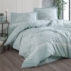 Двоспальний Євро комплект Clasy Delvin V1 Mint Ранфорс