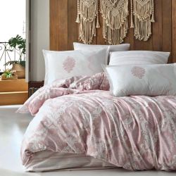 Двоспальний Євро комплект Clasy Fiorita V1 Pembe Ранфорс