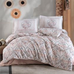 Двоспальний Євро комплект Clasy Hezen V1 Bej Ранфорс