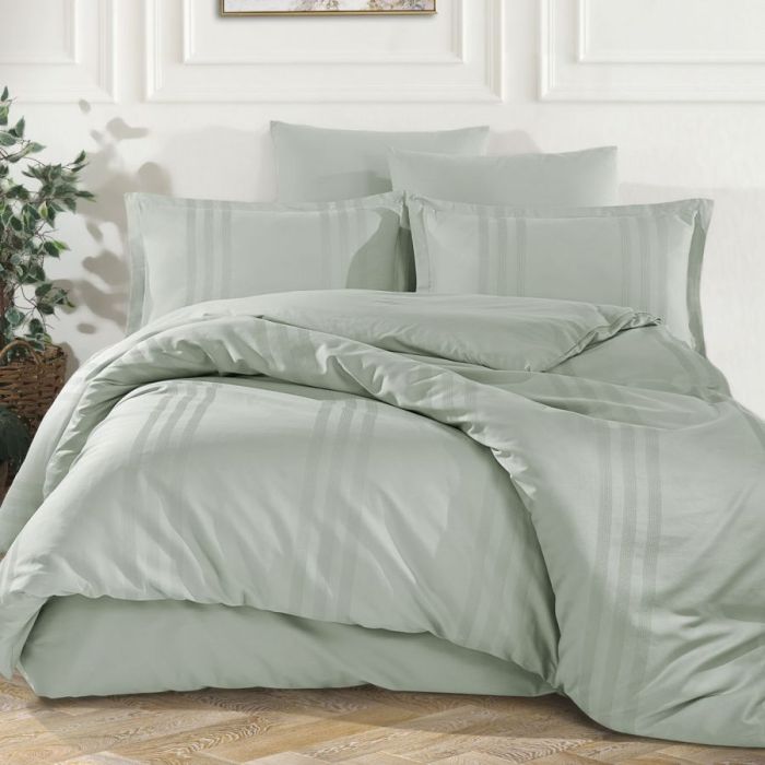 Двоспальний Євро комплект Clasy Melkor V9 Ada Cayi Ранфорс Жаккард