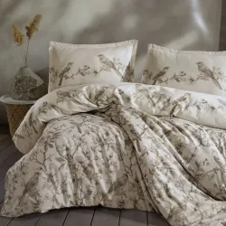 Двоспальний Євро комплект Clasy Melvin V1 Bej Ранфорс