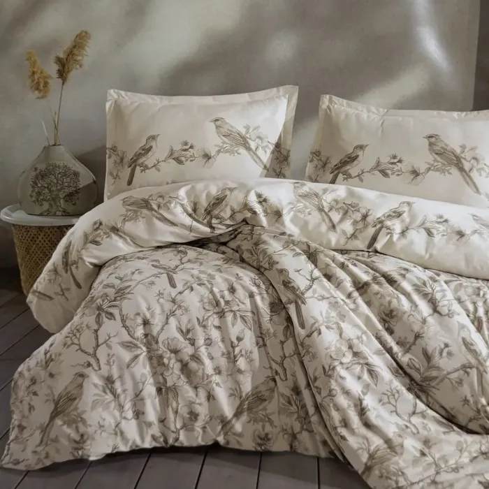 Двоспальний Євро комплект Clasy Melvin V1 Bej Ранфорс