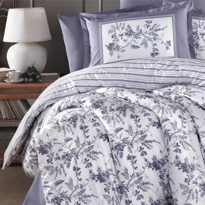 Двоспальний Євро комплект Clasy Montera V2 Lila Ранфорс