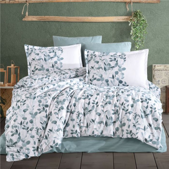 Двоспальний Євро комплект Clasy Putto V1 Mint Ранфорс