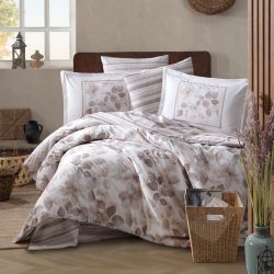 Двоспальний Євро комплект Clasy Semeran V1 Bej Ранфорс