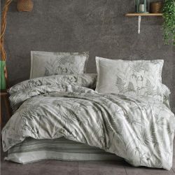 Двоспальний Євро комплект Clasy Tuva V1 Yesil Ранфорс