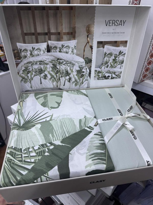 Двоспальний Євро комплект Clasy Versay V1 Ada Cayi Ранфорс