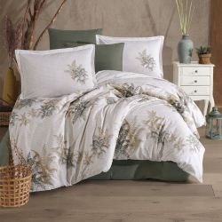 Двоспальний Євро комплект Clasy Virele V1 Yesil Ранфорс