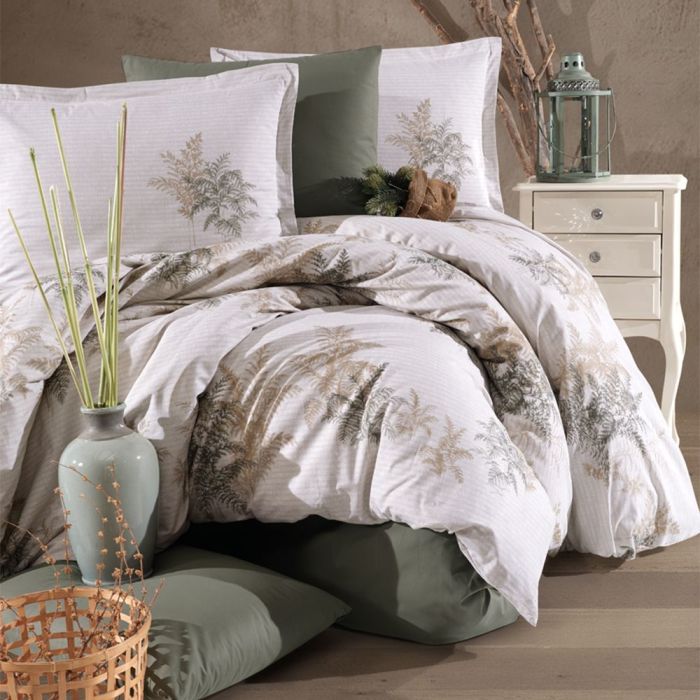 Двоспальний Євро комплект Clasy Virele V1 Yesil Ранфорс