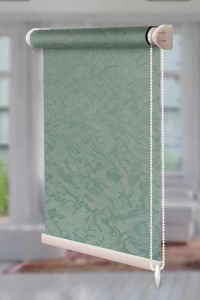 Рулонна штора Шовк відкритого типу Бірюзовий