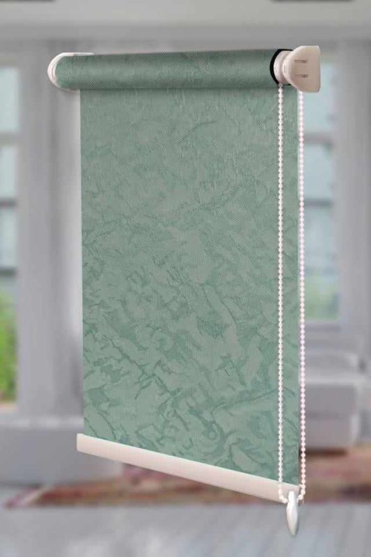 Рулонна штора Шовк відкритого типу Бірюзовий