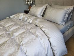 Сатин JACQUARD, CASPE GREY нав 50*70см (Двоспальний)