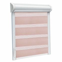 Рулонна штора Акварель DN день-ніч закритого типу П-подібна Рожевий