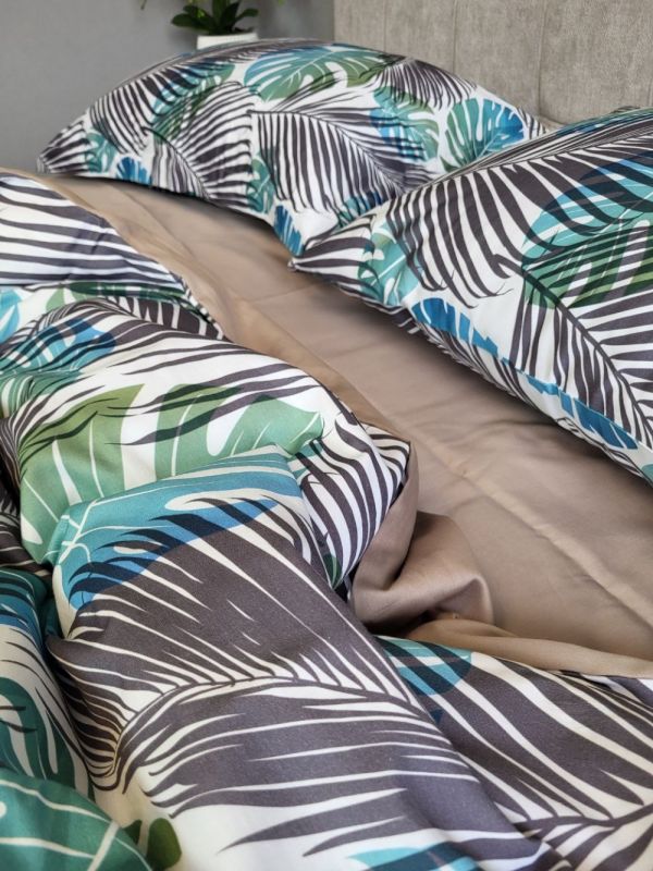 Сатин PREMIUM, TROPICS (Полуторний)