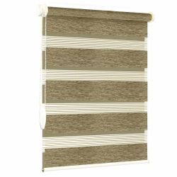 Рулонна штора Pastoral день-ніч відкритого типу Світло-коричневий