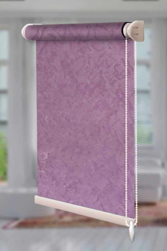 Рулонна штора Шовк відкритого типу Бузковий