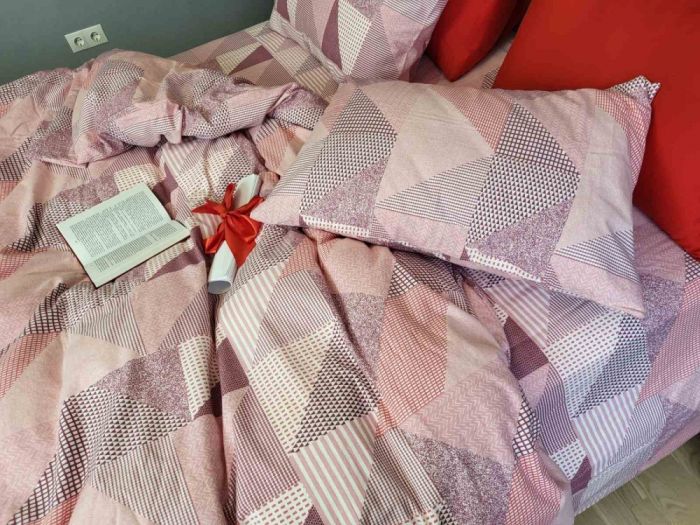 Печворк рожевий, Turkish flannel (Полуторний)