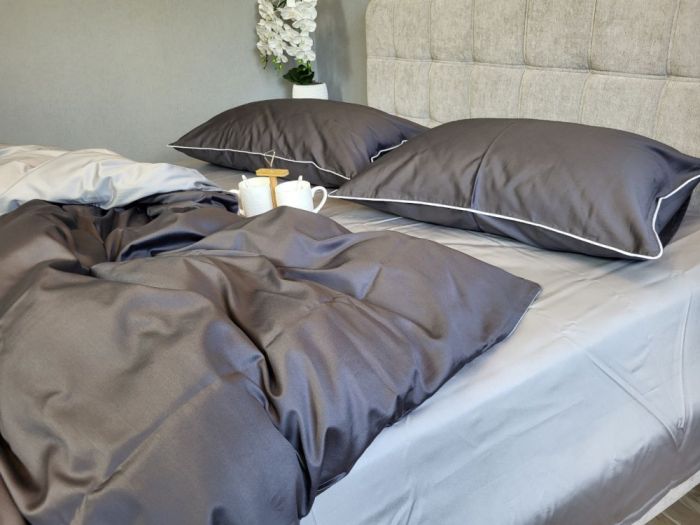 Сатин однотонний №240+№251, з кантом (Полуторний)