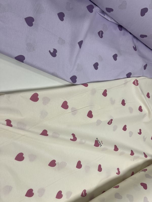 Сердечка мікс, ранфорс (Полуторний)