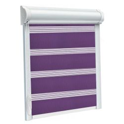 Рулонна штора Secret DN день-ніч закритого типу П-подібна Фіолетовий