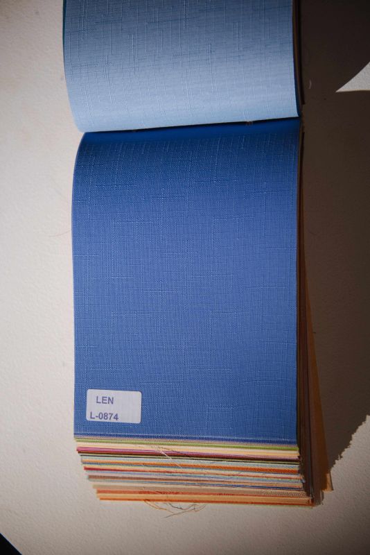 Рулонна штора Льон відкритого типу Синій (Len-RSS-01-3232)