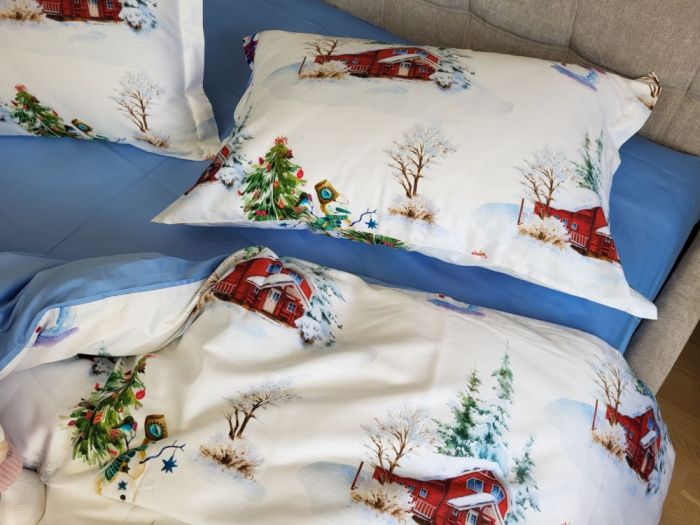 Сатин PREMIUM, NEW YEAR  підк. Цільн. (Полуторний)