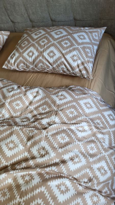 Орнамент беж, cotton (Полуторний)