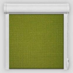 Рулонна штора Льон закритого типу Зелений