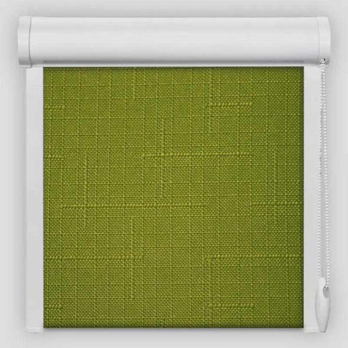 Рулонна штора Льон закритого типу Зелений