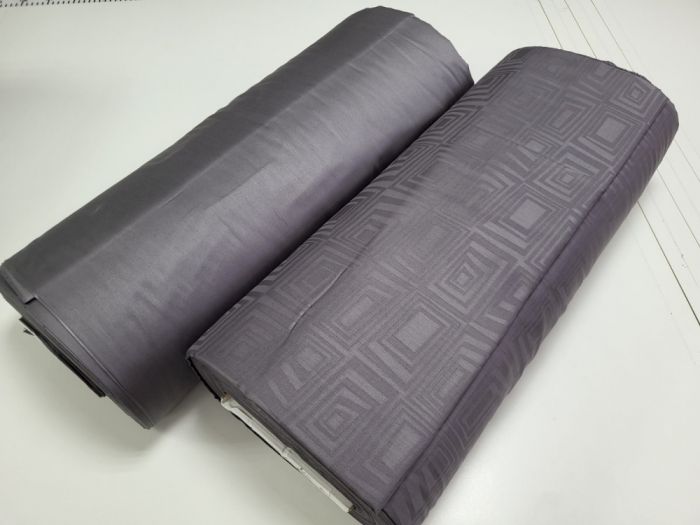 Сатин JACQUARD, SQUARE DARK GREY (Полуторний)