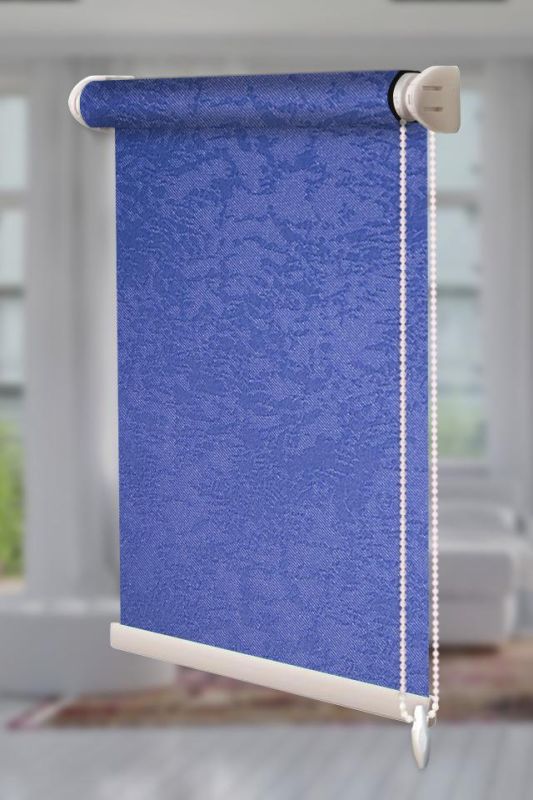 Рулонна штора Агат відкритого типу Синій
