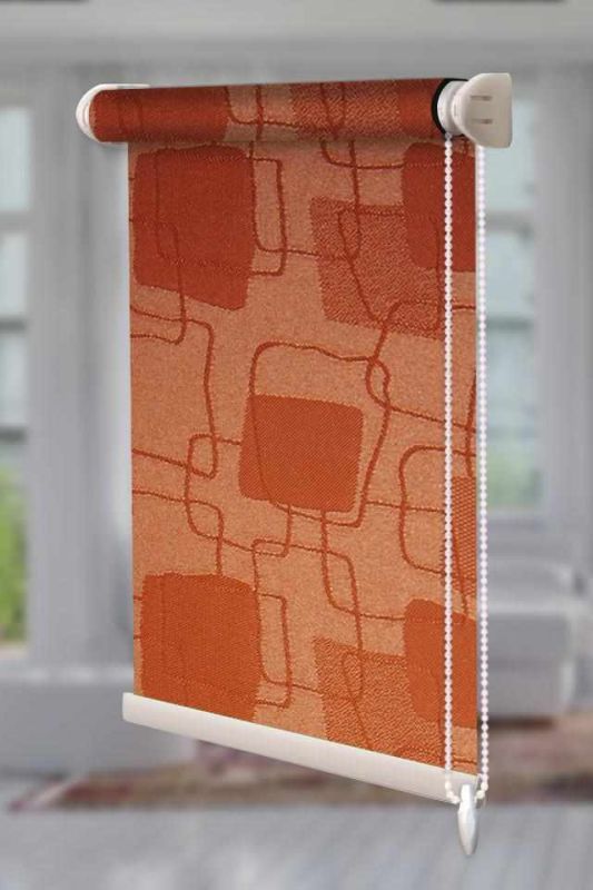Рулонна штора Топаз відкритого типу Теракотовий