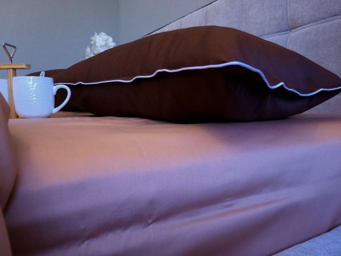 Сатин однотонний №154+№165, з кантом (Полуторний)