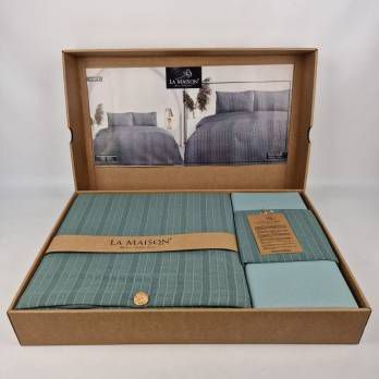 Двоспальний Євро комплект La Maison Korte Yesil Муслін+Тенсел