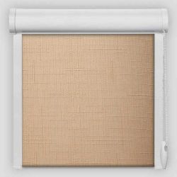 Рулонна штора Льон закритого типу Світло-бежевий