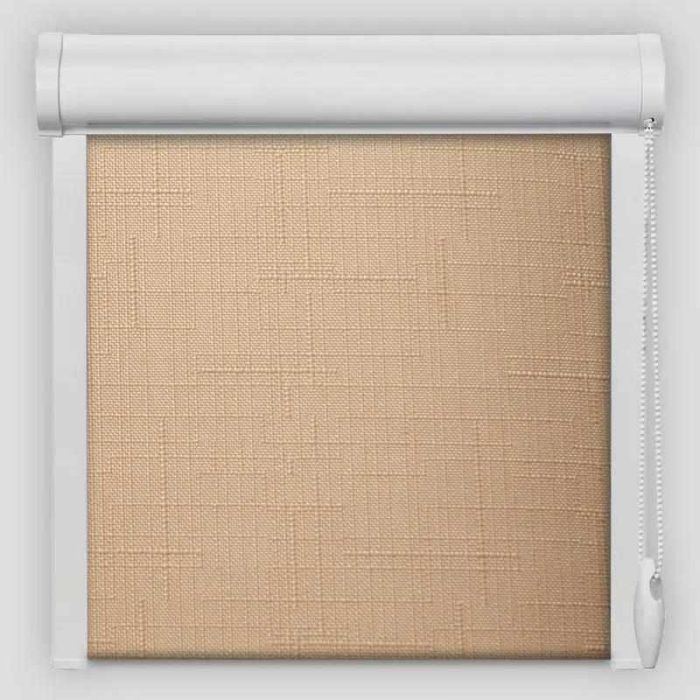Рулонна штора Льон закритого типу Світло-бежевий