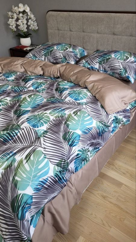 Сатин PREMIUM, TROPICS (Полуторний)