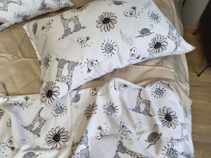 Сатин PREMIUM, ZOO Двустор. (Полуторний)