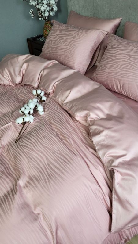 Сатин JACQUARD, WAVE POWDER (Полуторний)